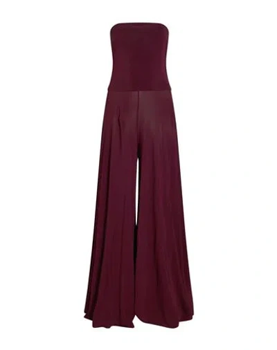 Alaïa Woman Jumpsuit Burgundy Size 6 Viscose, Elastane In Red