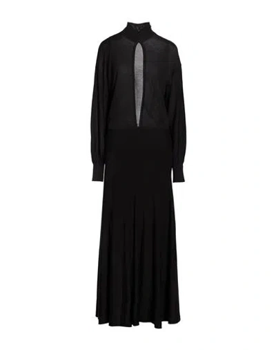 Alaïa Woman Maxi Dress Black Size 8 Wool, Polyamide