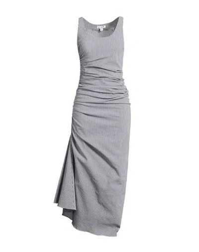 Alaïa Woman Maxi Dress Slate Blue Size 4 Polyamide, Cotton, Elastane In Gray