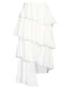 Alaïa Asymmetric Cotton And Linen Maxi Skirt In White