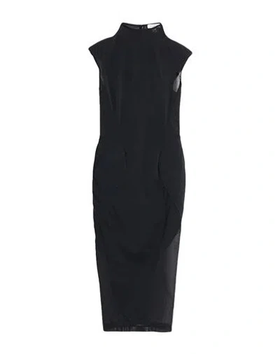 Alaïa Woman Midi Dress Black Size 12 Polyimide, Elastane