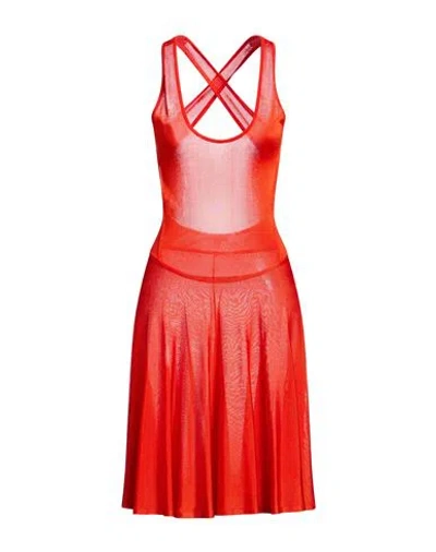 Alaïa Woman Midi Dress Tomato Red Size 6 Viscose