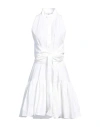 Alaïa Poplin Tie-waist Mini Dress In White
