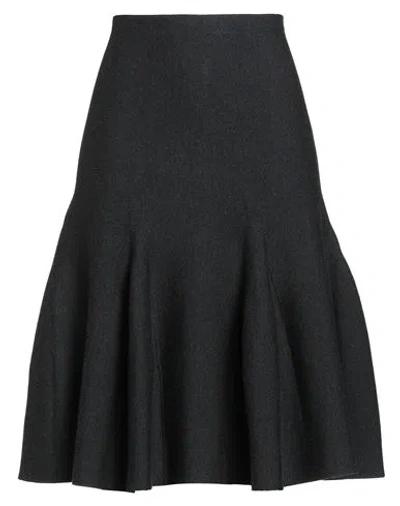 Alaïa Flared Wool-blend Skirt In Black