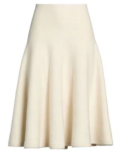 Alaïa Woman Midi Skirt Ivory Size 8 Cashmere, Wool, Polyamide, Elastane
