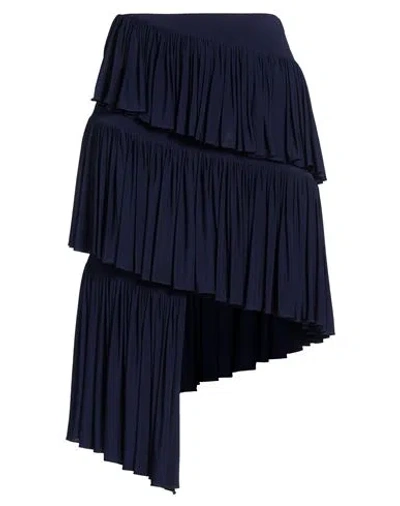 Alaïa Woman Midi Skirt Midnight Blue Size 6 Viscose, Elastane