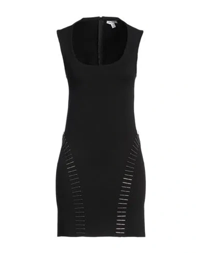 Alaïa Woman Mini Dress Black Size 6 Wool, Polyamide, Polyester, Polyurethane, Brass