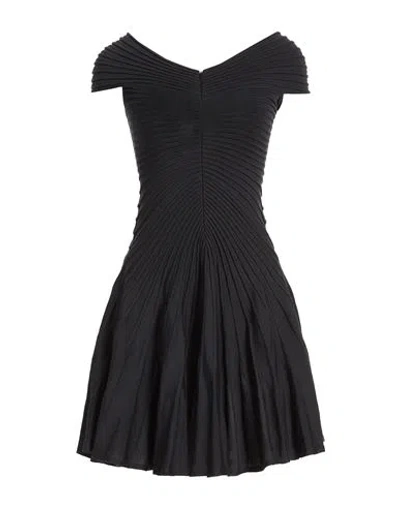 Alaïa Woman Mini Dress Charcoal Size 6 Virgin Wool In Black