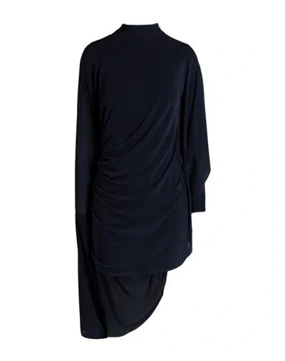 Alaïa Woman Mini Dress Midnight Blue Size 6 Viscose, Elastane