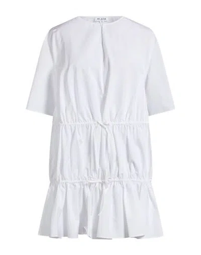 Alaïa Woman Mini Dress White Size 4 Cotton