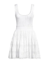 Alaïa Woman Mini Dress White Size 6 Viscose, Polyamide, Elastane