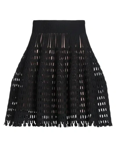 Alaïa Woman Mini Skirt Black Size 10 Viscose, Polyester, Polyamide, Elastane