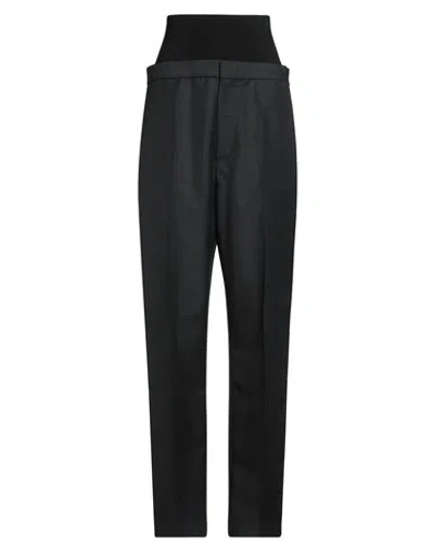 Alaïa Woman Pants Charcoal Size 6 Mohair Wool, Wool, Viscose, Polyamide, Polyester In Black