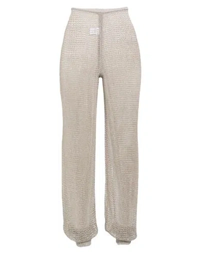 Alaïa Chainmail Mesh Knit Wide-leg Balloon Pants In Neutral