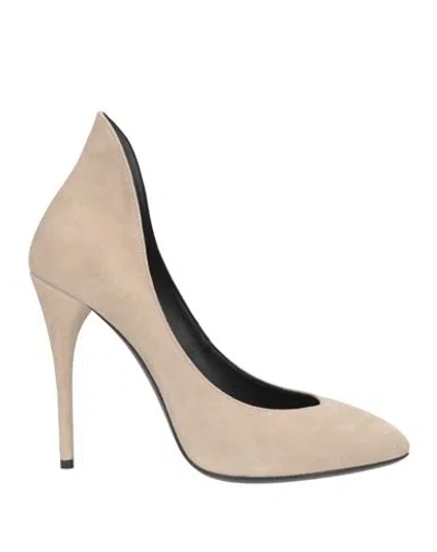 Alaïa Woman Pumps Beige Size 8 Leather In Multi