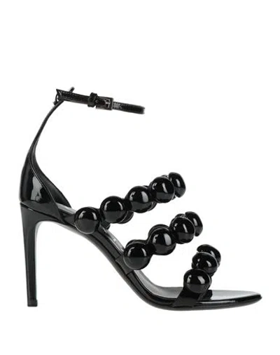 Alaïa Woman Sandals Black Size 6 Leather
