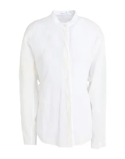 ALAÏA ALAÏA WOMAN SHIRT WHITE SIZE 6 COTTON, LINEN