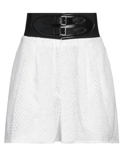 Alaïa Woman Shorts & Bermuda Shorts White Size 4 Cotton