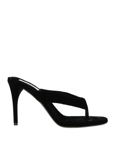 Alaïa Woman Thong Sandal Black Size 7 Textile Fibers