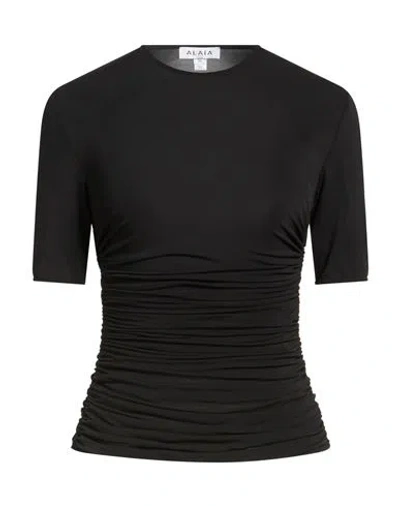 Alaïa Woman Top Black Size 6 Viscose, Elastane