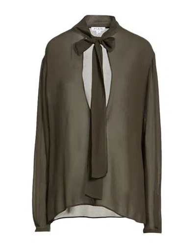 Alaïa Woman Top Dark Green Size 8 Viscose