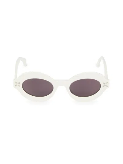 Alaïa Women's 49mm Oval Sunglasses In Black
