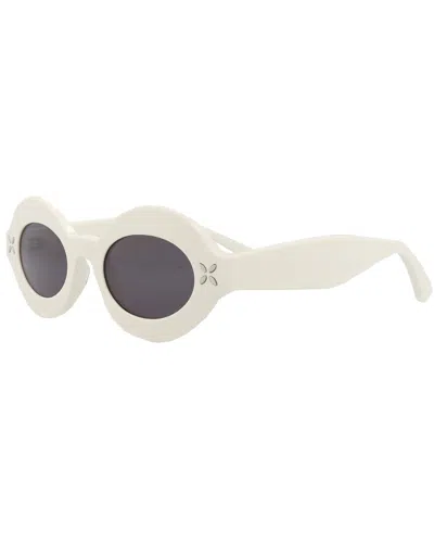 Alaïa Round-frame Acetate Sunglasses In Neutral