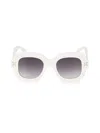 Alaïa Women's 50mm Square Sunglasses In White