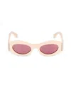 Alaïa Eyelet Acetate Butterfly Sunglasses In Pink