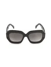 Alaïa Women's 52mm Rectangular Sunglasses In Black Black