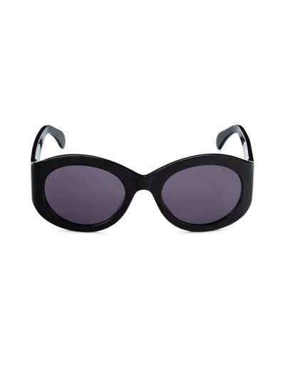 Alaïa Women's 53mm Round Sunglasses In Black