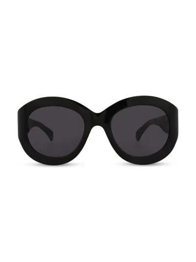 Alaïa Women's 53mm Round Sunglasses In Black