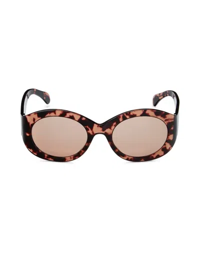 Alaïa Women's 53mm Round Sunglasses In Brown