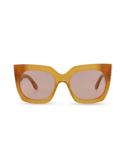 Alaïa Women's 54mm Cat Eye Sunglasses In Yellow Pink