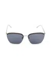 Alaïa Women's 59mm Embellished Butterfly Sunglasses In Silver