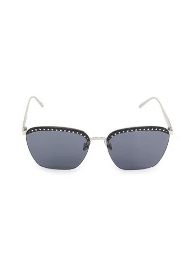 Alaïa Women's 59mm Embellished Butterfly Sunglasses In Silver