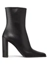 Alaïa Alaia Women Square Leather Ankle Boots In Black