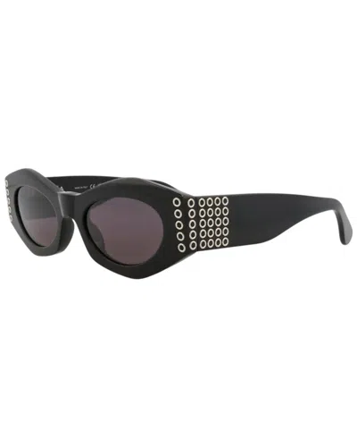 Alaïa Round-frame Acetate Sunglasses In Black
