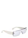 Alaïa Rectangular Frame Metal Sunglasses In Metallic