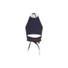 Alaïa Blue Denim Cotton Halterneck Top In Blue