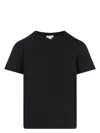 Alaïa Black Cotton T-shirt With Logo In Black