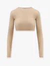 Alaïa Second Skin Knit Top In Cream
