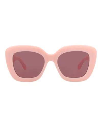 Pre-owned Alaïa Women's Alaia Squareframe Recycled Acetate Sunglasses In Pink Pink Violet (aa0072s/30014380/003)