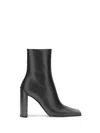 Alaïa Square Calfskin Leather Ankle Boots In Multi