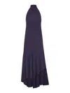 Alaïa Backless Maxi Dress In Blue