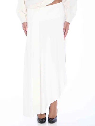 Alaïa Alaia Women Asymmetric Fluid Skirt In White