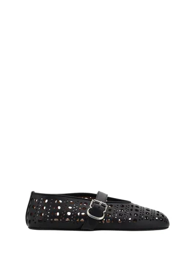 Alaïa Women Ballerinas In Black