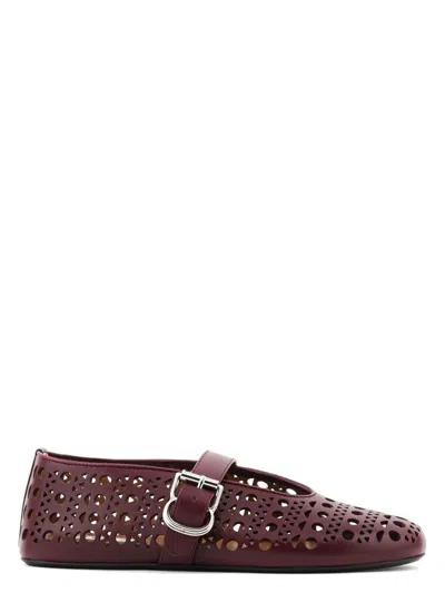 Alaïa Women's Ballet Flat In Rougegren