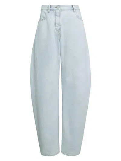 Alaïa Alaia Rounded Jeans In Ice Denim Women In Blue