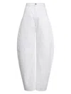 Alaïa Low-rise Rounded Jeans In White Denim In White